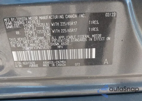 2023 Toyota Rav4 Xle from USA, damaged, VIN 2T3W1RFV3PW256301